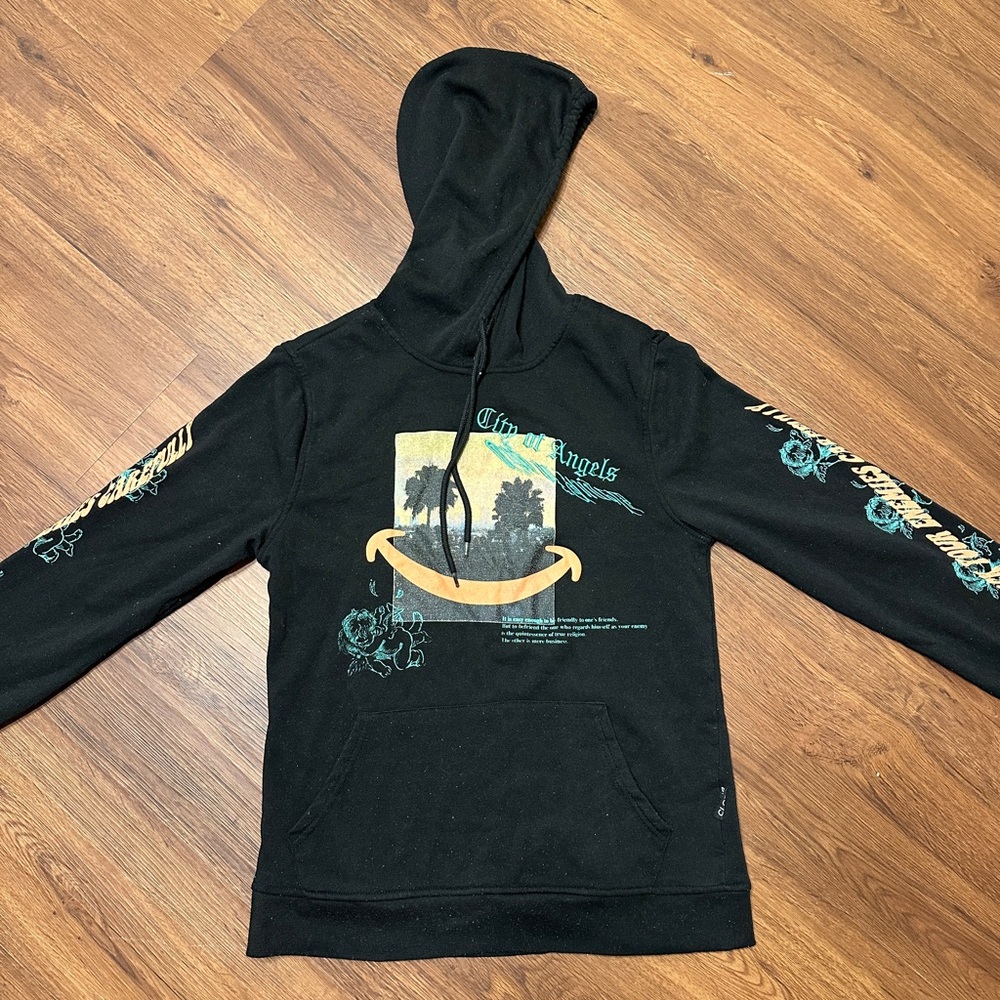 Black Graphic Hoodie